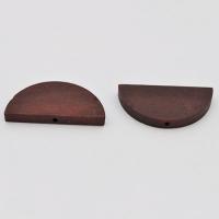 Koralik drewniany półkole ciemnobrązowy Koralik drewniany półkole ciemnobrązowy