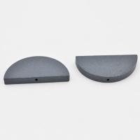 Koralik drewniany półkole szary Koralik drewniany półkole szary