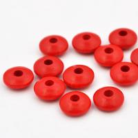 Koralik drewniany oponka 10 mm czerwony CE Koralik drewniany oponka 10 mm czerwony CE