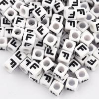 Koralik literka kwadratowa F Koralik literka kwadratowa F