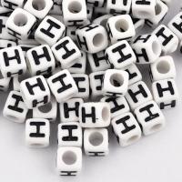 Koralik literka kwadratowa H Koralik literka kwadratowa H