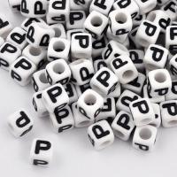 Koralik literka kwadratowa P Koralik literka kwadratowa P