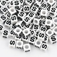 Koralik literka kwadratowa S Koralik literka kwadratowa S