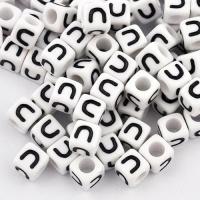 Koralik literka kwadratowa U Koralik literka kwadratowa U