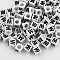 Koralik literka kwadratowa W Koralik literka kwadratowa W