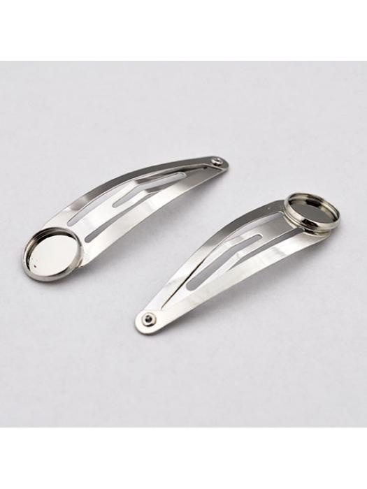 Hairpin clip silver 12 mm