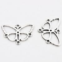 Zawieszka łącznik srebrna motyl 24 mm Zawieszka łącznik srebrna motyl 24 mm