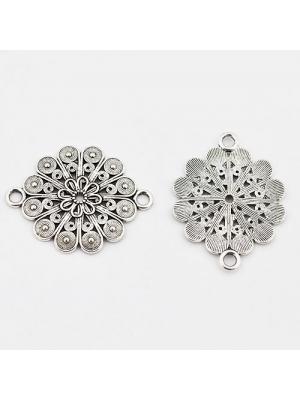 Zawieszka srebrna łącznik duży kwiat 