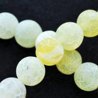 Agat spękany żółty 8 mm Agat spękany żółty 8 mm