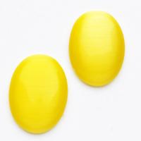 Kocie oko kaboszon 18 x 13 mm żółty Kocie oko kaboszon 18 x 13 mm żółty