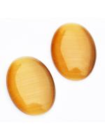 Kocie oko kaboszon 18 x 13 mm brązowy