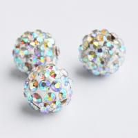 Koralik shamballa rainbow srebrny 10 mm Koralik shamballa rainbow srebrny 10 mm