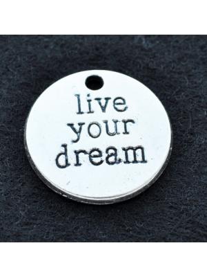 Zawieszka srebrna live your dream Zawieszka srebrna live your dream