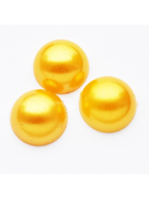Kaboszon perła 12 mm żółty