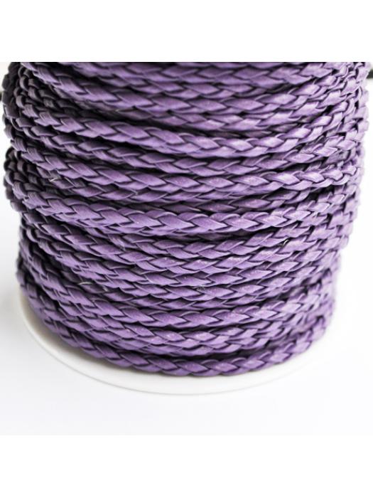 Leather cord purpel
