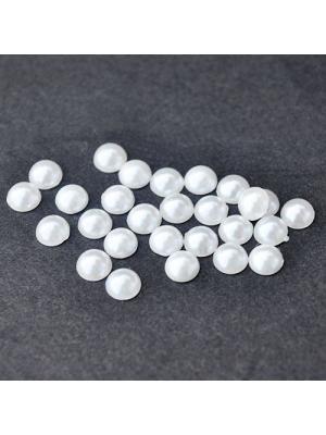 Kaboszon perła biała 4 mm 25 szt.