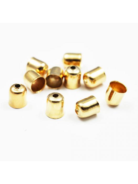 Cord end 4,5 mm light gold