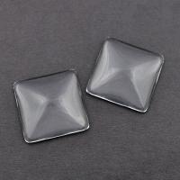 Kaboszon przezroczysty  kwadratowy 20 mm Kaboszon przezroczysty  kwadratowy 20 mm