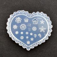 Forma silikonowa w kształcie serca drobne kwiatki