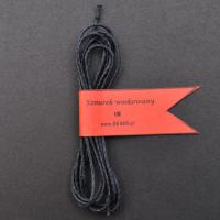 Sznurek woskowany czarny 1 mm  Sznurek woskowany czarny 1 mm