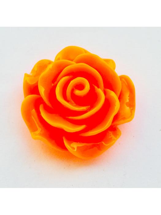 Cabochon rose orange
