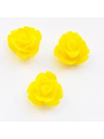 Flower yellow 10 mm cabochon