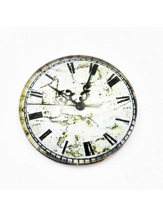 Kaboszon szklany zegar mapa 25 mm