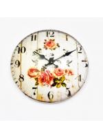 Kaboszon szklany zegar róże 25 mm