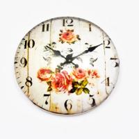 Kaboszon szklany zegar róże 25 mm