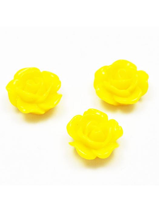 Kaboszon roża 10 x 5 mm żółta