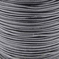Sznurek woskowany czarny 1,5 mm błyszczący Sznurek woskowany czarny 1,5 mm błyszczący