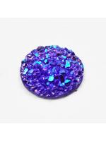 Kaboszon druzy płaski fioletowy 12 mm
