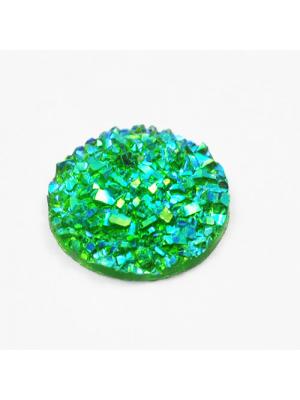 Kaboszon druzy płaski zielony 12 mm Kaboszon druzy płaski zielony 12 mm