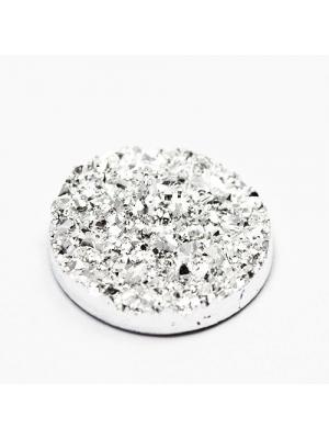 Kaboszon druzy srebrny 18 mm Kaboszon druzy srebrny 18 mm