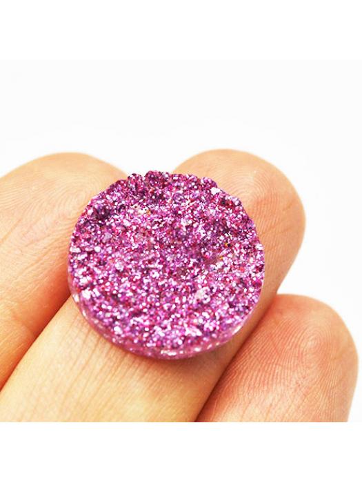 Kaboszon druzy galaxy fioletowy 18 mm