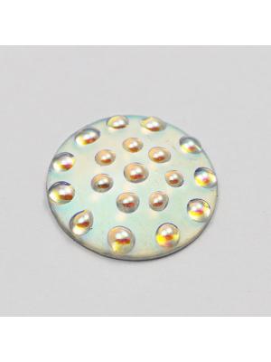 Kaboszon perłowy kropeczki 20 mm  Kaboszon perłowy kropeczki 20 mm