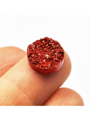Kaboszon druzy galaxy czerwony 12 mm Kaboszon druzy galaxy czerwony 12 mm