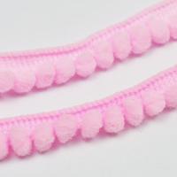Tasiemka z pomponami 5 mm jasnoróżowa Tasiemka z pomponami 5 mm jasnoróżowa