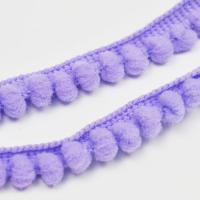 Tasiemka z pomponami 5 mm lawendowa Tasiemka z pomponami 5 mm lawendowa