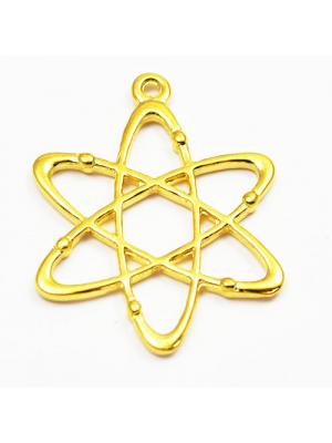 Zawieszka złota znak atomu Zawieszka złota znak atomu