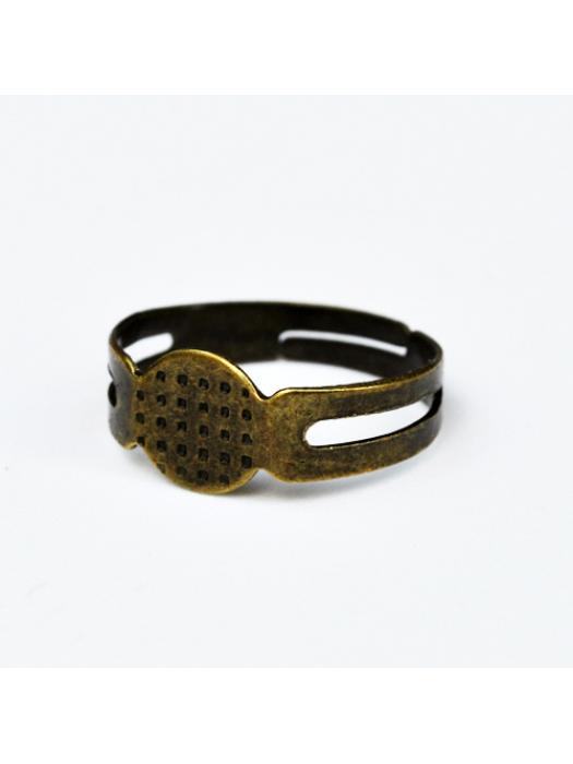 Base of the ring antique bronze 8 mm