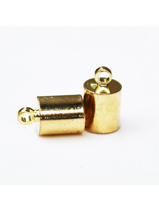 Cord end 5,5 mm gold