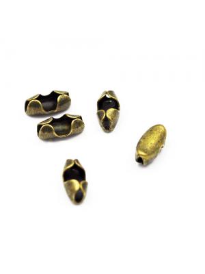 Zapięcie do łańcuszka kulkowego antyczne 1,5 mm 2szt. Zapięcie do łańcuszka kulkowego antyczne 1,5 mm 2szt.