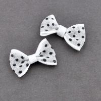 Kokardka z organzy biała