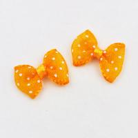 Kokardka z organzy pomarańczowa