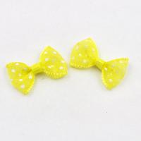 Kokardka z organzy żółta