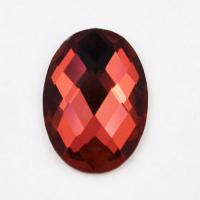 Kaboszon szklany fasetowany 18 x 13 mm malinowy Kaboszon szklany fasetowany 18 x 13 mm malinowy