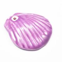Zawieszka porcelanowa muszekla fioletowa Zawieszka porcelanowa muszekla fioletowa