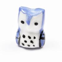 Sowa porcelanowa 17 x 14 mm lawendowa Sowa porcelanowa 17 x 14 mm lawendowa