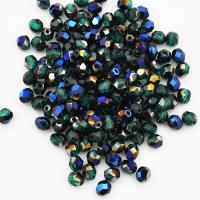 Koraliki czeskie Fire Polished 4 mm Blue Iris - Emerald 10 szt. Koraliki czeskie Fire Polished 4 mm Blue Iris - Emerald 10 szt.